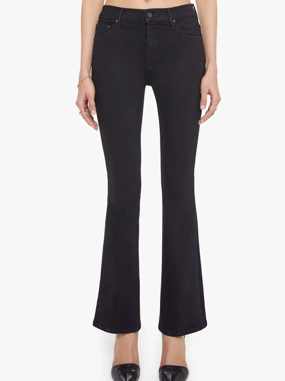 MOTHER The Weekend Flare Jeans Black Flare Jeans Size 30